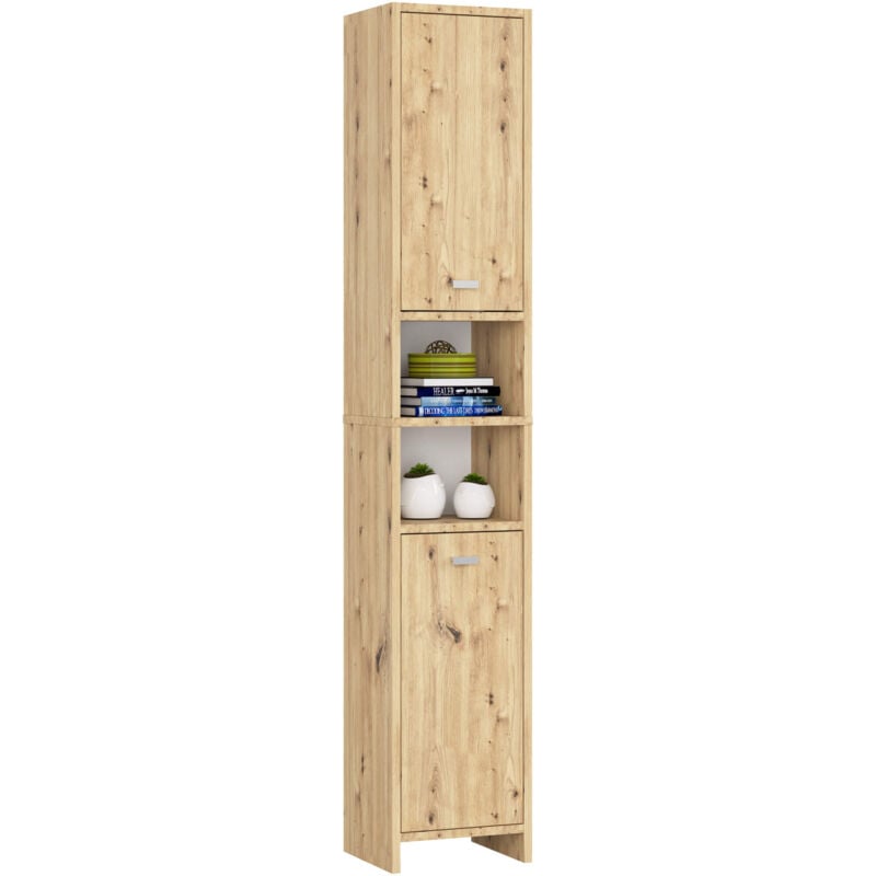foto del prodotto colonna da bagno akord beti quercia artisan 2 ante 32x28x180 cm