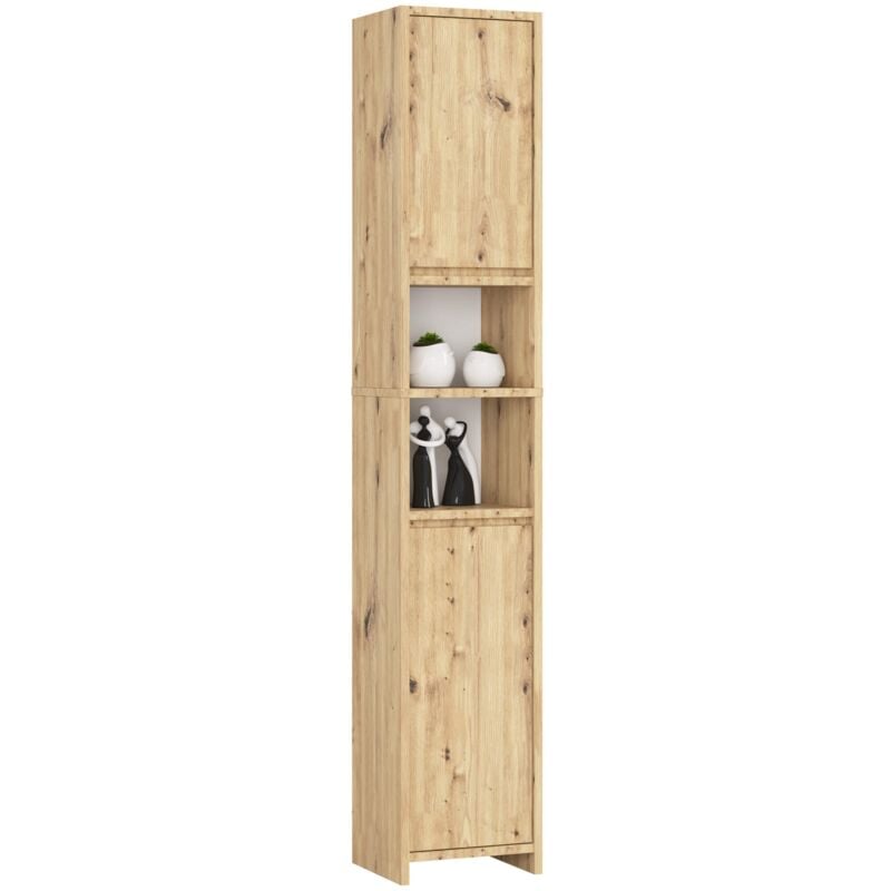 foto del prodotto colonna da bagno akord uni quercia artisan 2 ante 32x28x180 cm