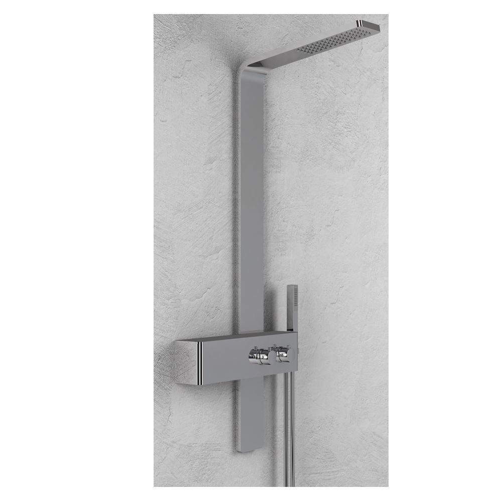foto del prodotto colonna doccia 016 acciaio inox incasso spazzolato 2 funzioni top l50xp47xh130