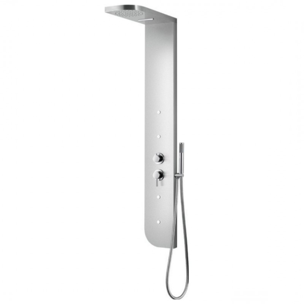 foto del prodotto colonna doccia acciaio inox 4 funzioni getto a cascata 4 bocchette idro lombari l20xp50xh150 005 *** finitura- cromo ...