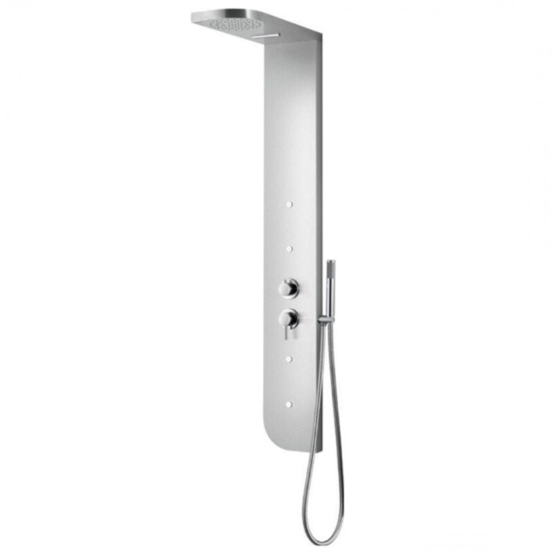 foto del prodotto colonna doccia acciaio inox 4 funzioni getto a cascata 4 bocchette idro lombari l20xp50xh150 005 finitura cromo lucido confezione 1