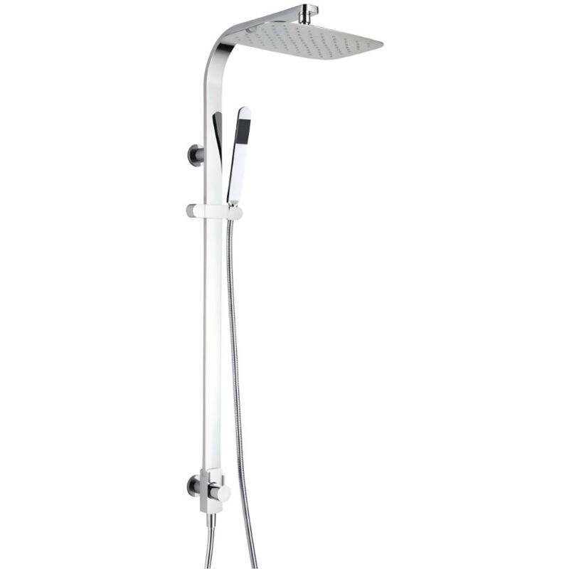 foto del prodotto colonna doccia attrezzata 024 ottone cromato soffione doccetta quadro p46xh106