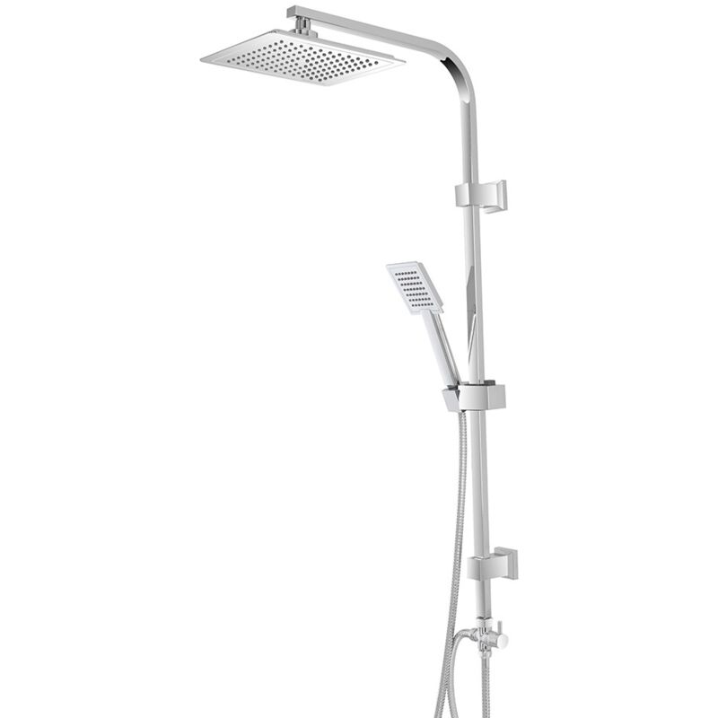 foto del prodotto colonna doccia completa cromata in acciaio inox design quadrato