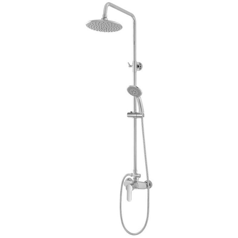 foto del prodotto colonna doccia con altezza regolabile e soffione tondo platinum feridras