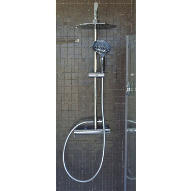 foto del prodotto colonna doccia con doccione effetto pioggia e doccetta