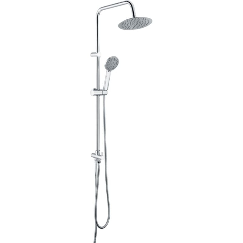foto del prodotto colonna doccia con miscelatore modello europa doccetta di dimensioni standard colore grigio finitura cromata imex