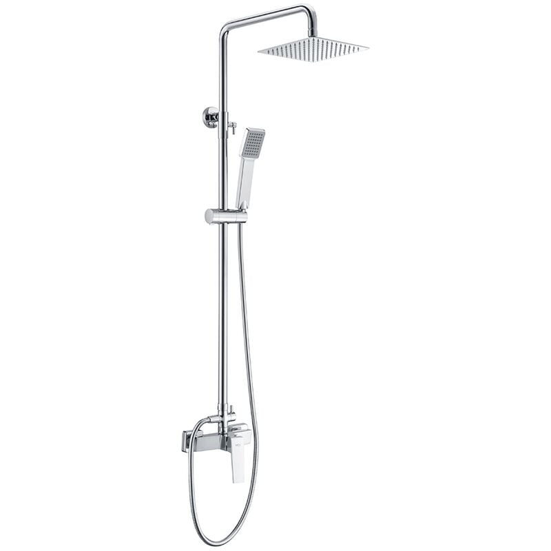 foto del prodotto colonna doccia con miscelatore monocomando modello art pioggia di dimensioni standard colore grigio rifinitura cromata imex