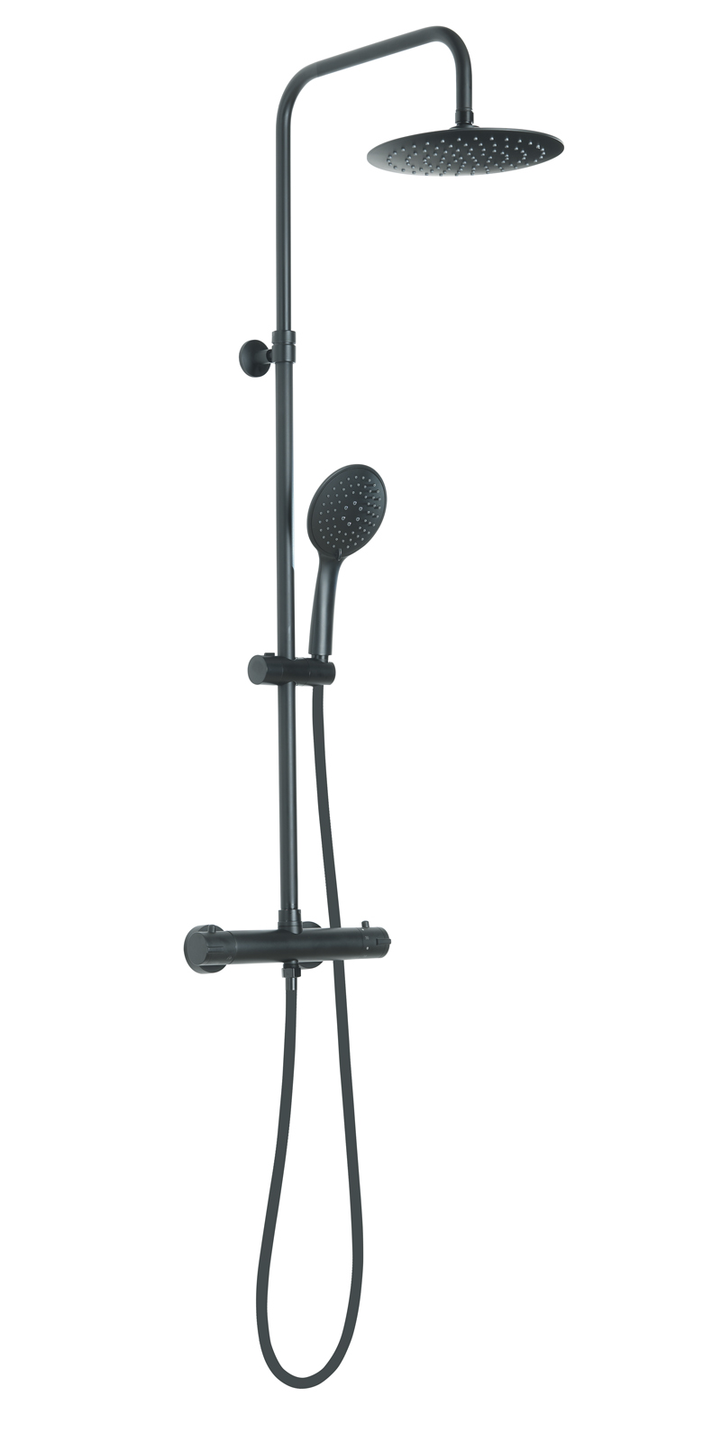 foto del prodotto colonna doccia con miscelatore termostatico nero opaco serie star mix 03 gedy