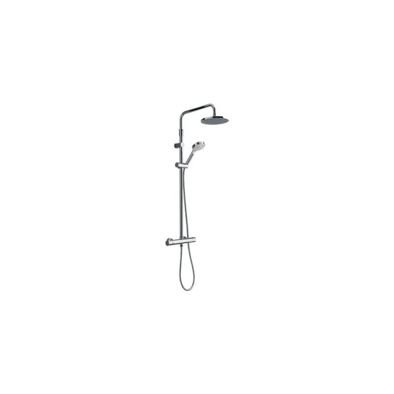 foto del prodotto colonna doccia con rubinetto termostatico, soffione da 20 cm e doccetta a 3 getti.