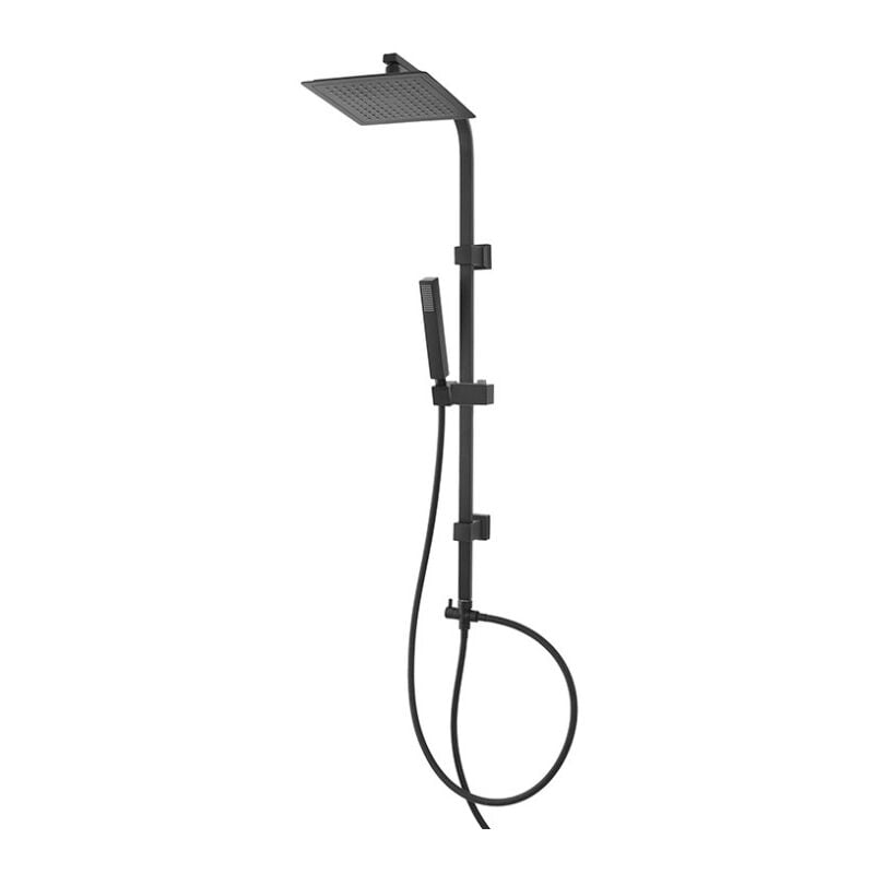 foto del prodotto colonna doccia h100cm acciaio nero opaco con soffione quadrato platinum feridras