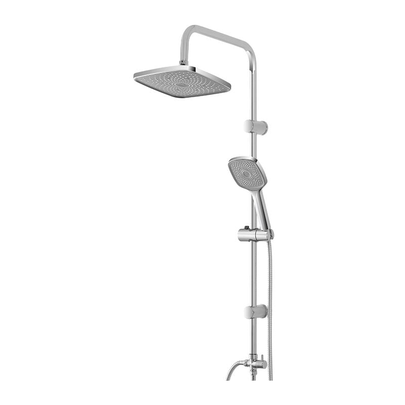 foto del prodotto colonna doccia in acciaio h.93cm soffione 22x22cm doccetta e laccio feridras