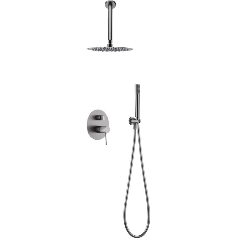 foto del prodotto colonna doccia incassata con monocomando modello top getto di dimensioni standard colore argento finitura in nichel imex