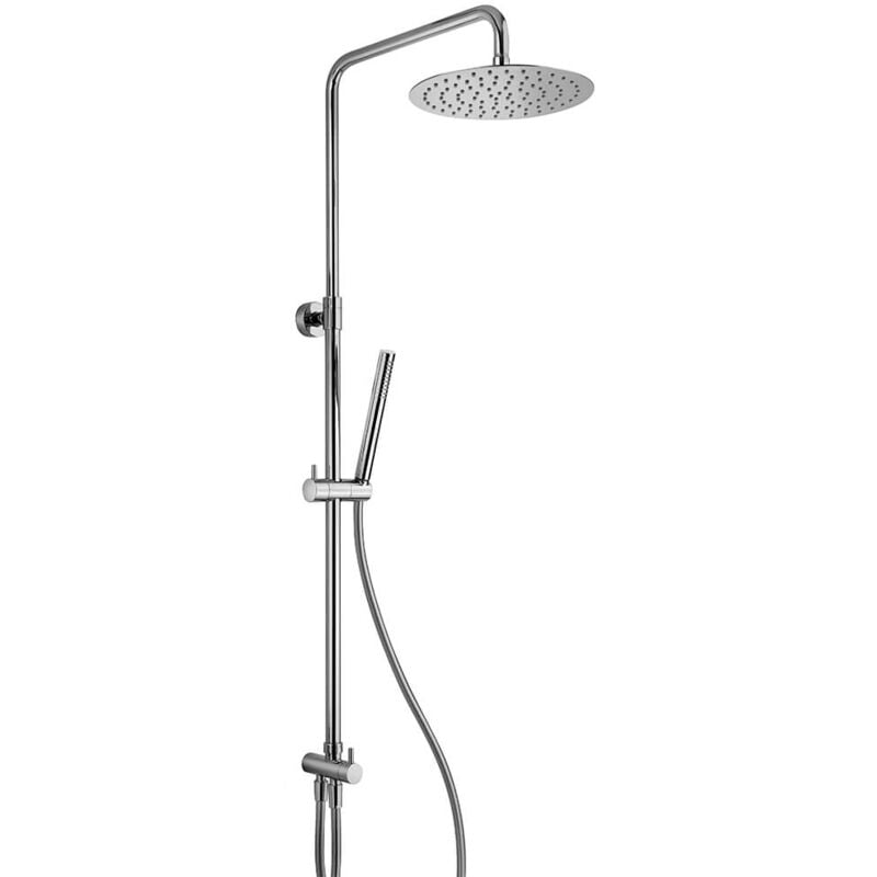 foto del prodotto colonna doccia jacuzzi con altezza regolabile telescopica, deviatore a parete, doccetta e soffione cod 0su00846ja00