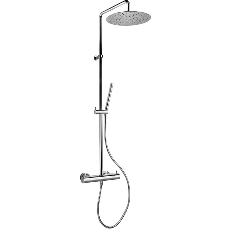 foto del prodotto colonna doccia jacuzzi rubinetteria con miscelatore termostatico e soffione ultrapiatto tondo da 25 cm sunset