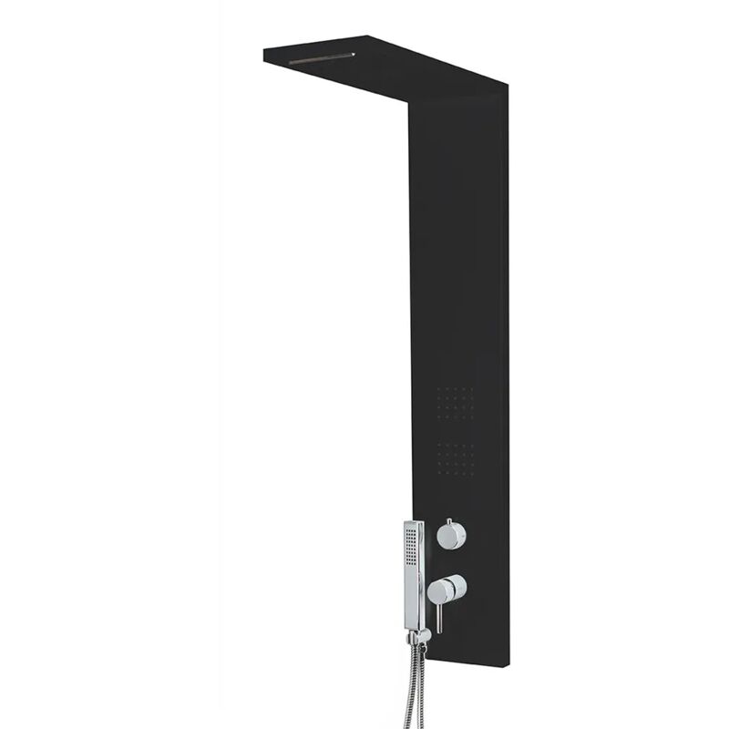 foto del prodotto colonna doccia multifunzione nero opaco con 4 getti in acciaio inox