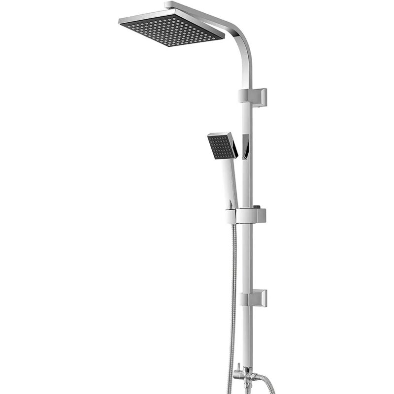 foto del prodotto colonna doccia regolabile h 93 in acciaio cromo con soffione 19x19
