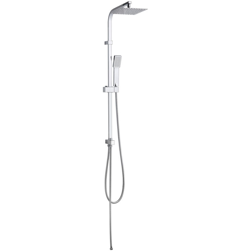 foto del prodotto colonna doccia senza rubinetto k2o chillout ocean 101,5cm design quadrato in acciaio inossidabile, soffione e doccetta a mano