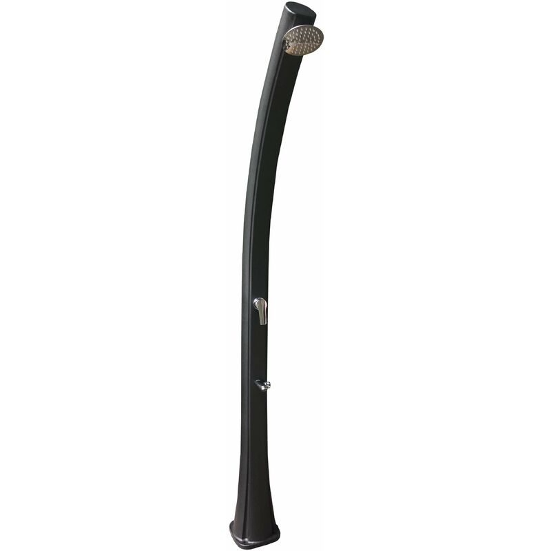foto del prodotto colonna doccia solare da giardino in colore nero con serbatoio sphera clpl935rlne nero
