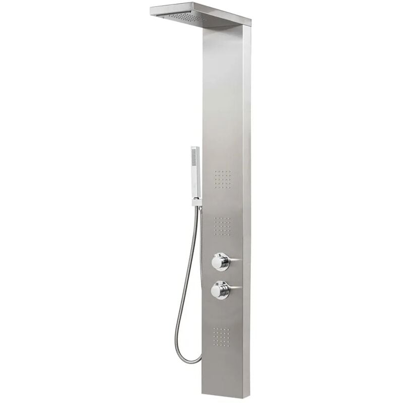 foto del prodotto colonna doccia termostatica in acciaio inox satinato con 4 funzioni