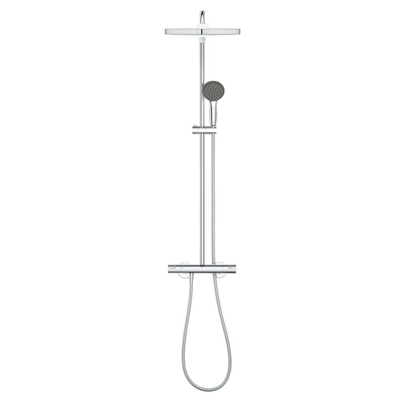 foto del prodotto colonna doccia termostatica xxl cube 250 doccetta a 2 getti, cromata 26696022 grohe