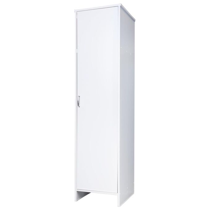 foto del prodotto colonna in pvc da 45x50 cm con ripiano interno e vano porta scope