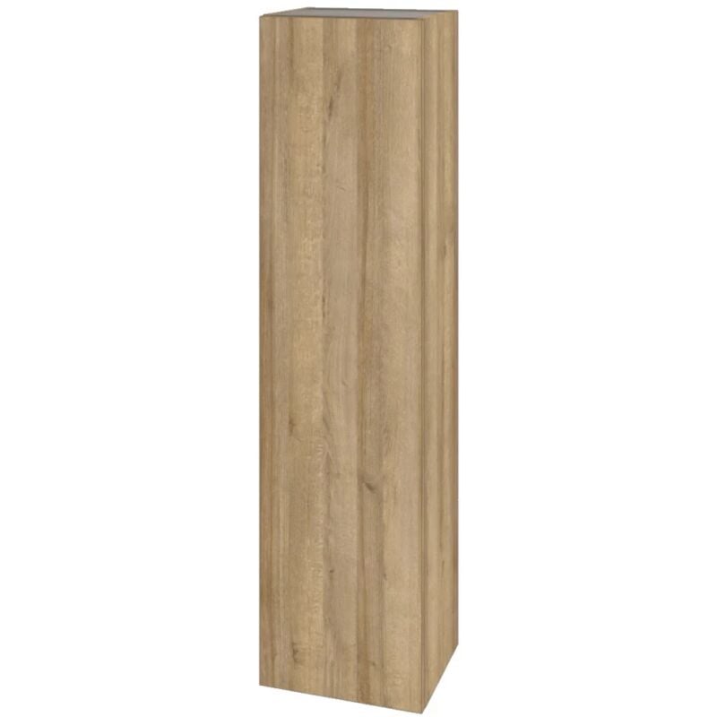 foto del prodotto colonna pensile sospesa decor bagno con 1 anta colore rovere farnia, 35x28x138 cm