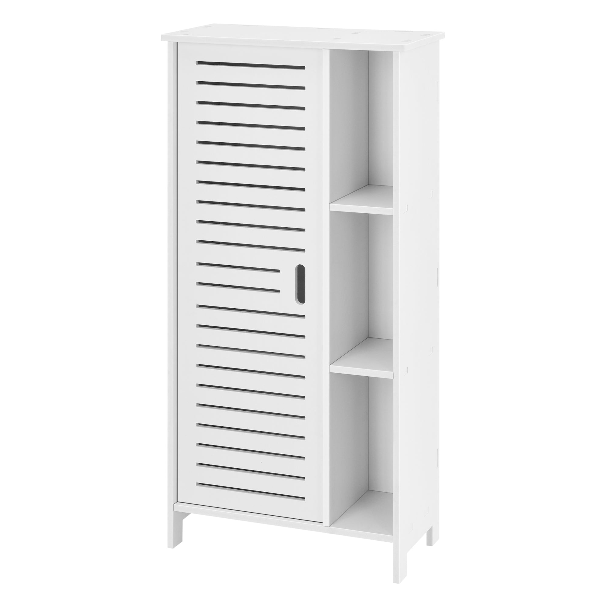 foto del prodotto colonna per bagno contenitore con anta con 3 ripiani 96 cm truciolare bianco 03 0005822