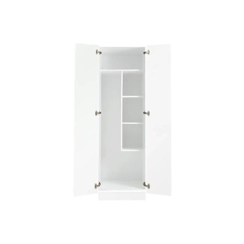 foto del prodotto colonna per lavanderia colavene colf due ante ripiani contenitori interni bianco - 27110b