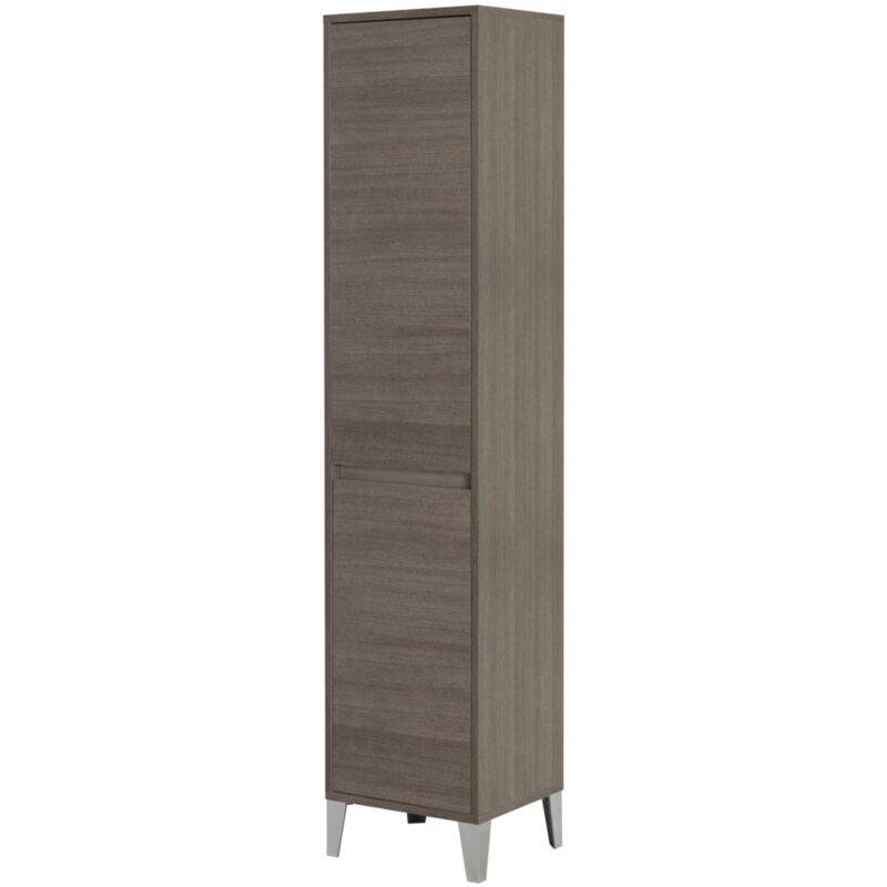 foto del prodotto colonna porta biancheria rovere scuro 40x35x183 cm