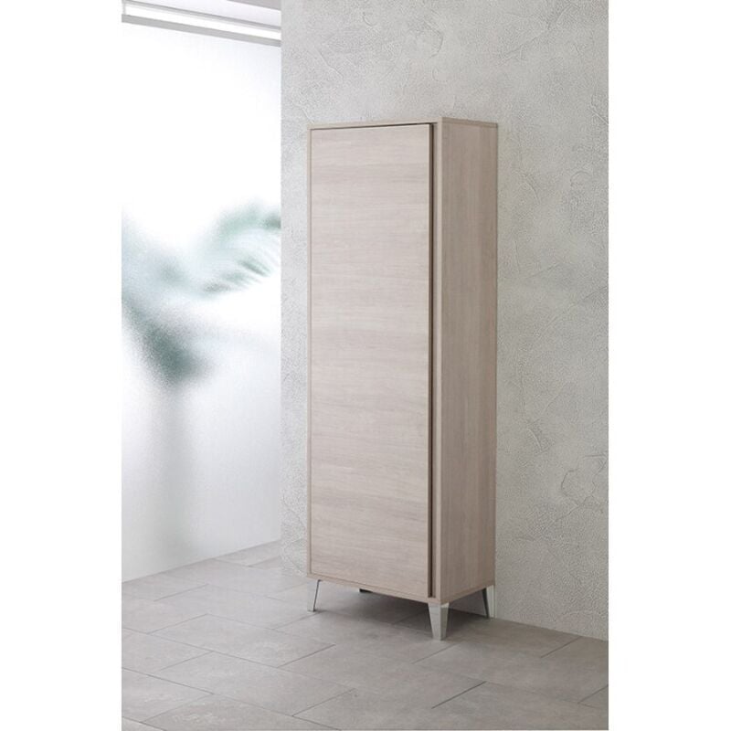 foto del prodotto colonna portascopa da bagno 60x183 cm rovere chiaro mondo 2.0 feridras