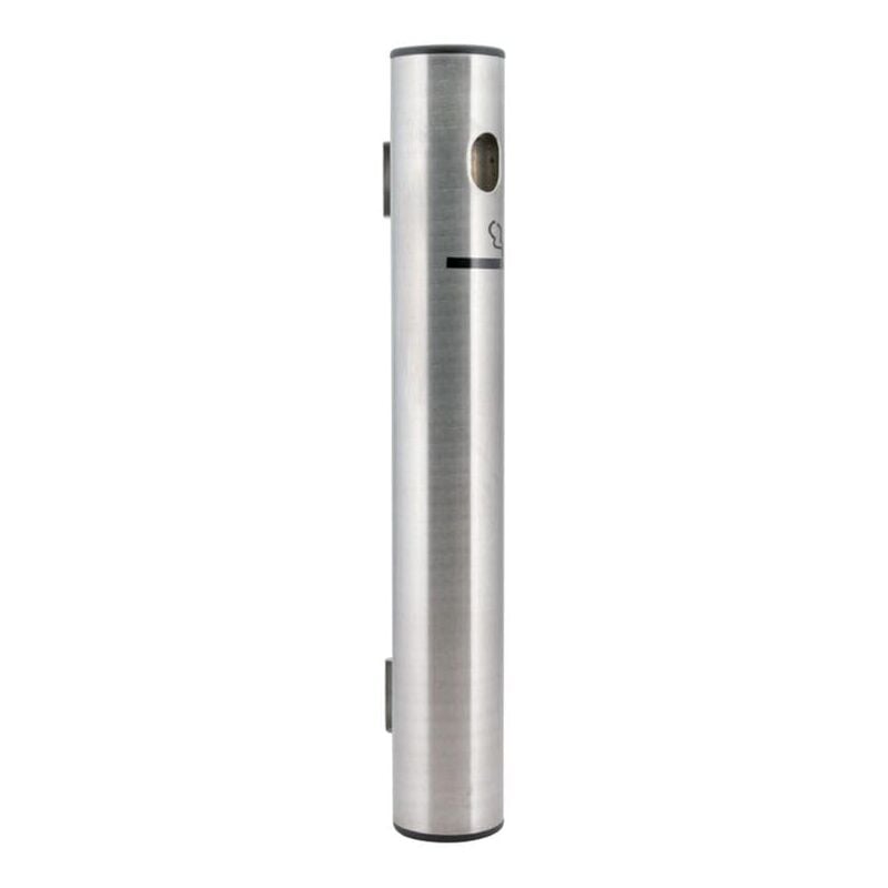 foto del prodotto colonna posacenere da parete per bar, ristoranti, pub, negozi acciaio inox spazzolato 41 cm securit