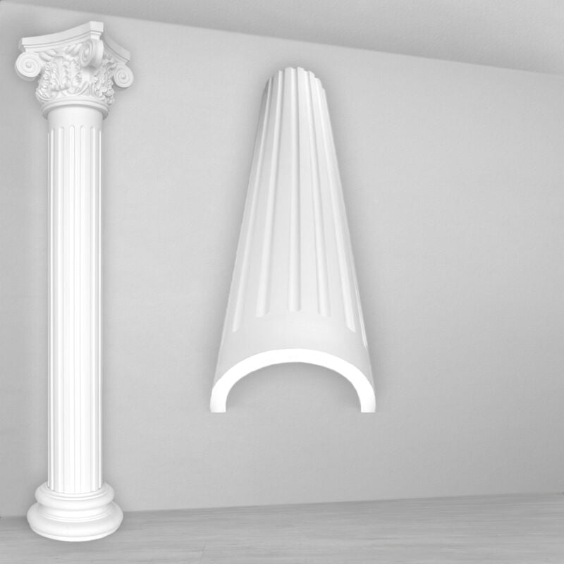 foto del prodotto colonna rotonda scanalata antiurto selezione set 300mm n3330 semicircolare, albero