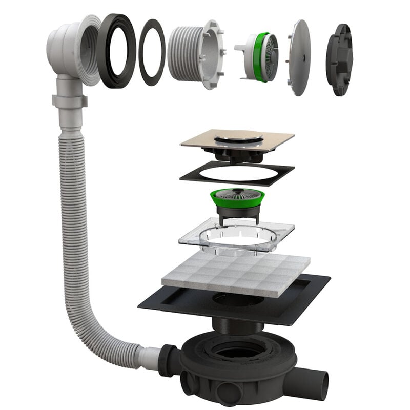 foto del prodotto colonna scarico vasca in polipropilene bonomini s.r.l.