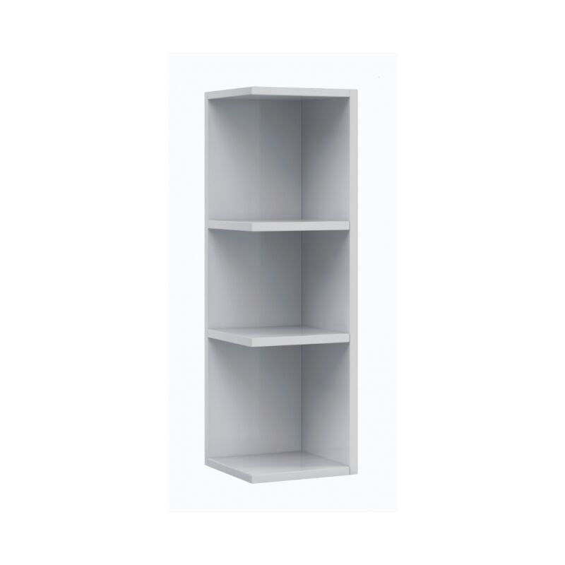 foto del prodotto colonna sospesa 20x65 cm bianco lucido con tre ripiani ad angolo rodi