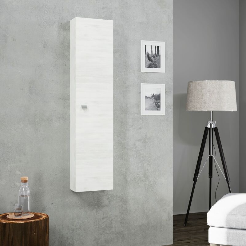 foto del prodotto colonna sospesa 31 cm quercia bianco con un anta facile