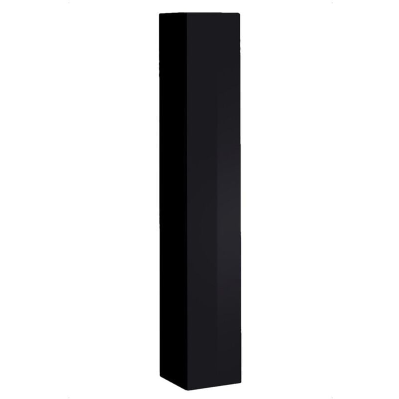 foto del prodotto colonna sospesa nero collezione switch 1 porta 30x180 cm design moderno