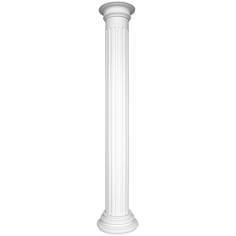 foto del prodotto colonne e mezze colonne rotonde scanalate stucco selezione 240mm n3324 rotondo, set completo