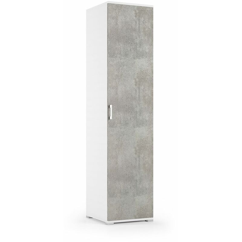 foto del prodotto colonne multiuso bianca 45cm 1 anta effetto cemento