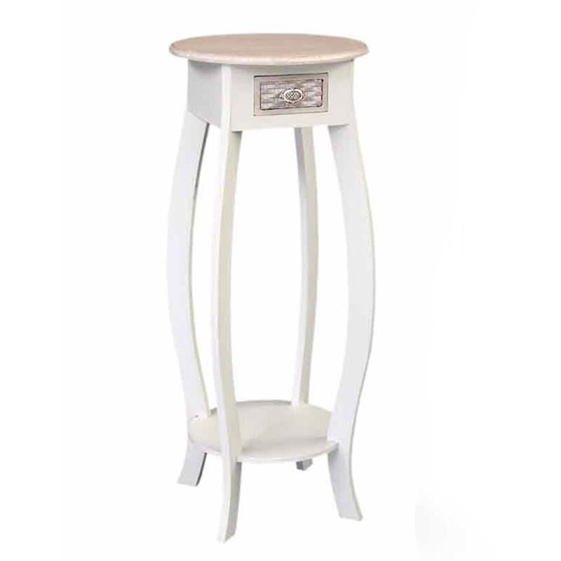 foto del prodotto colonnina charm con top tondo 32x32x80 cm bianco e crema