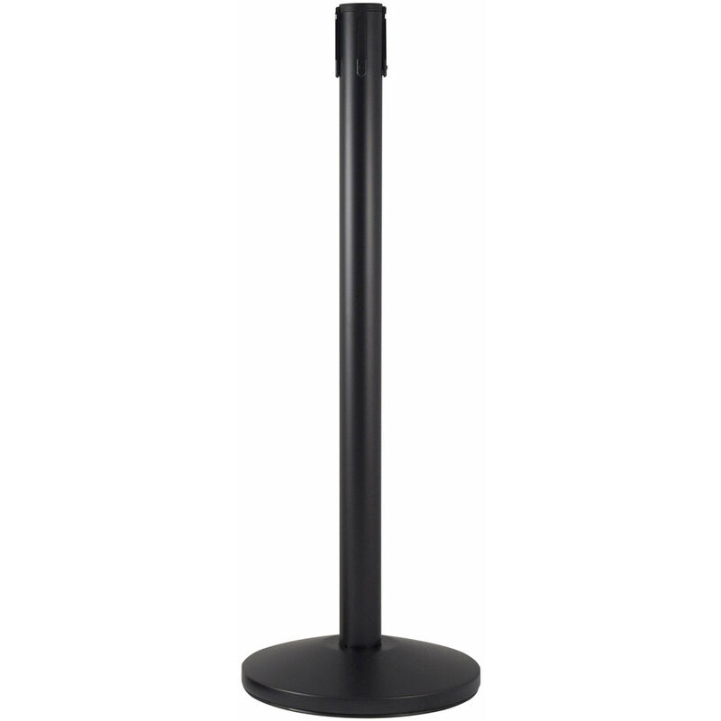 foto del prodotto colonnina in metallo nero opaco 36x101 cm senza nastro