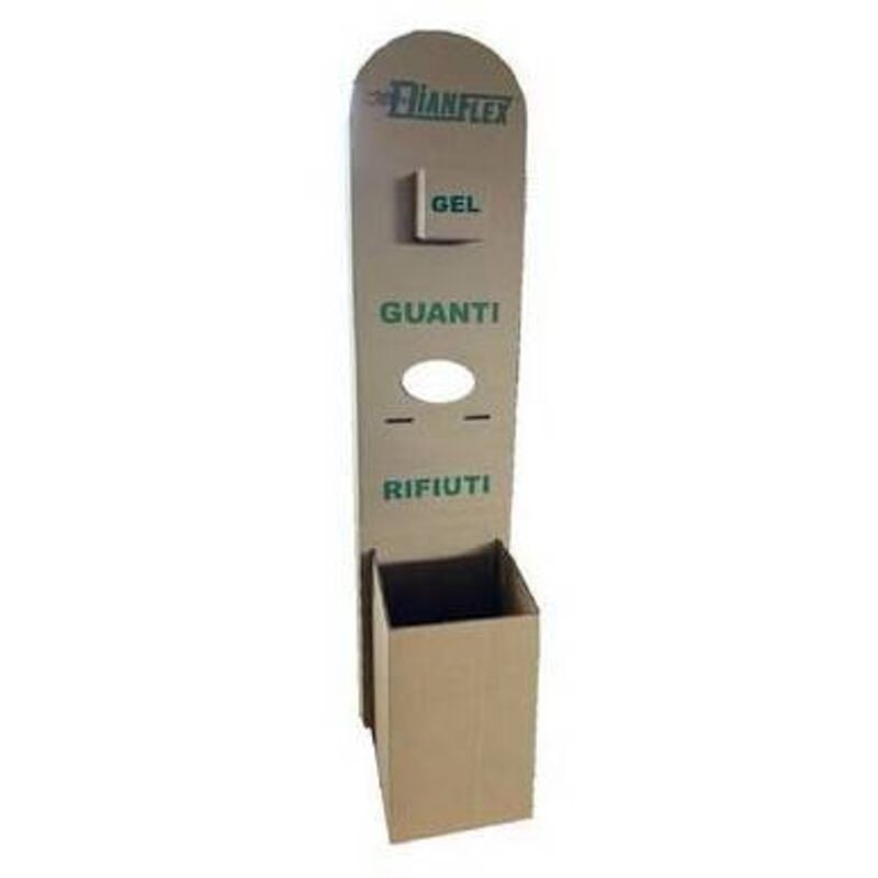 foto del prodotto colonnina per igienizzante full optional resistente in cartone misura hxlxp cm 130x30x50