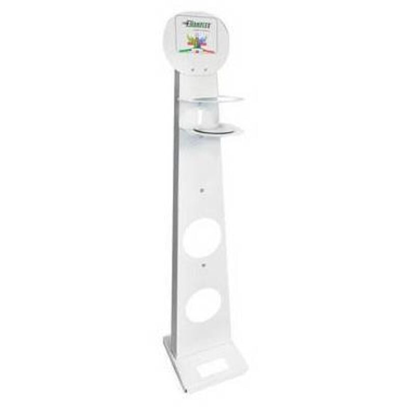 foto del prodotto colonnina porta igienizzante pratico e resistente bianco misura hxlxp cm 125x25x25