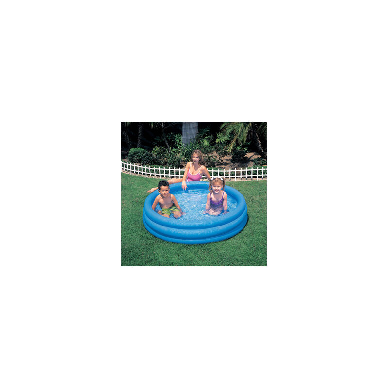 foto del prodotto color baby piscina bimbo 3 anelli cristal blu intex cm. 147x33h