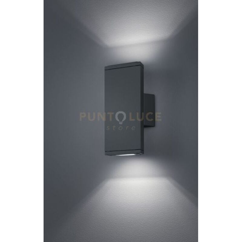foto del prodotto colorado applique 2 led 3w 2x 300lm, 3000k rettangolare antracite cm.20x9cm