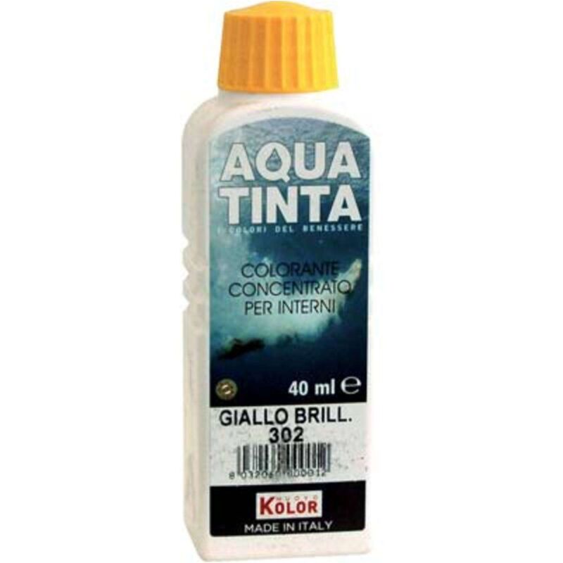 foto del prodotto colorante acqua aquatinta 302 giallo brillante ml 40 10 pezzi