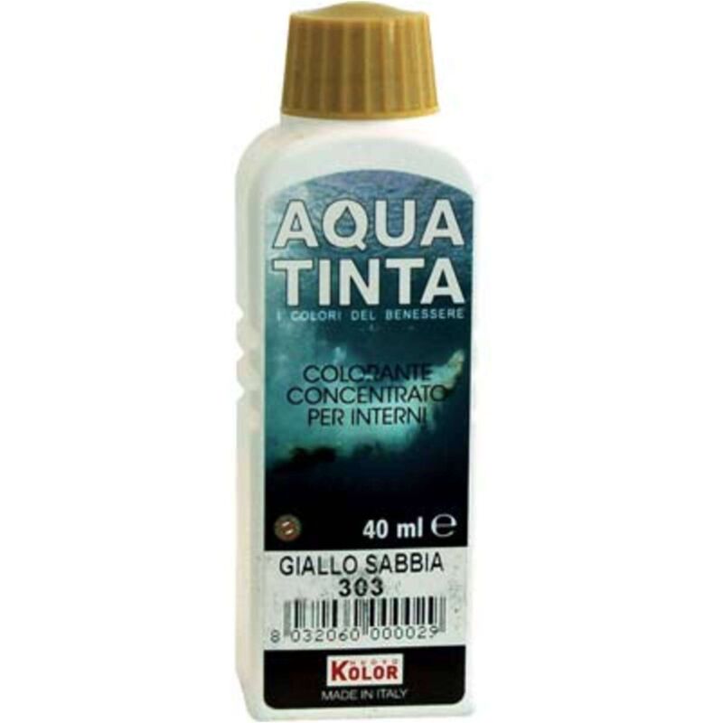 foto del prodotto colorante acqua aquatinta 303 giallo sabbia ml 40 10 pezzi