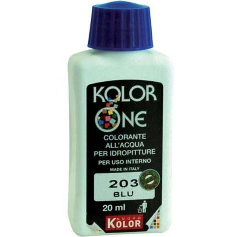 foto del prodotto colorante acqua kolorone 203 blu ml 20 12 pezzi