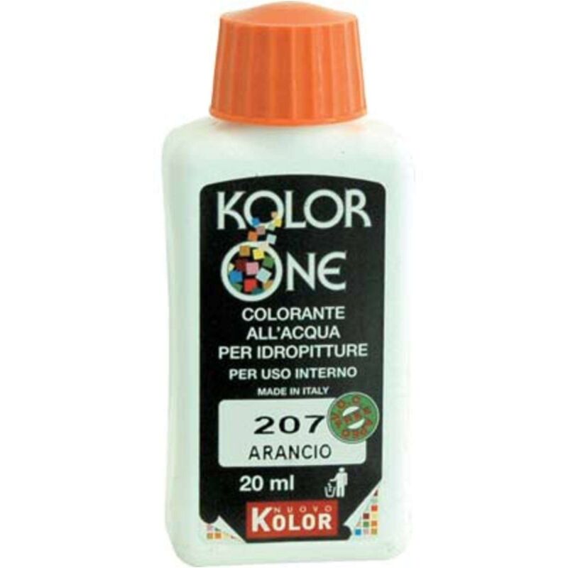 foto del prodotto colorante acqua kolorone 207 arancio ml 20 12 pezzi