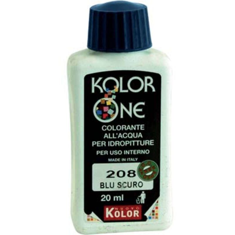 foto del prodotto colorante acqua kolorone 208 blu scuro ml 20 12 pezzi