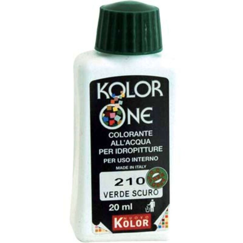 foto del prodotto colorante acqua kolorone 210 verde scuro ml 20 12 pezzi